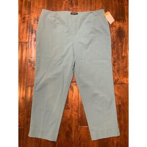 Lafayette 148 New York Blue Cropped Bleecker Ankle Dress Pants, Size 16